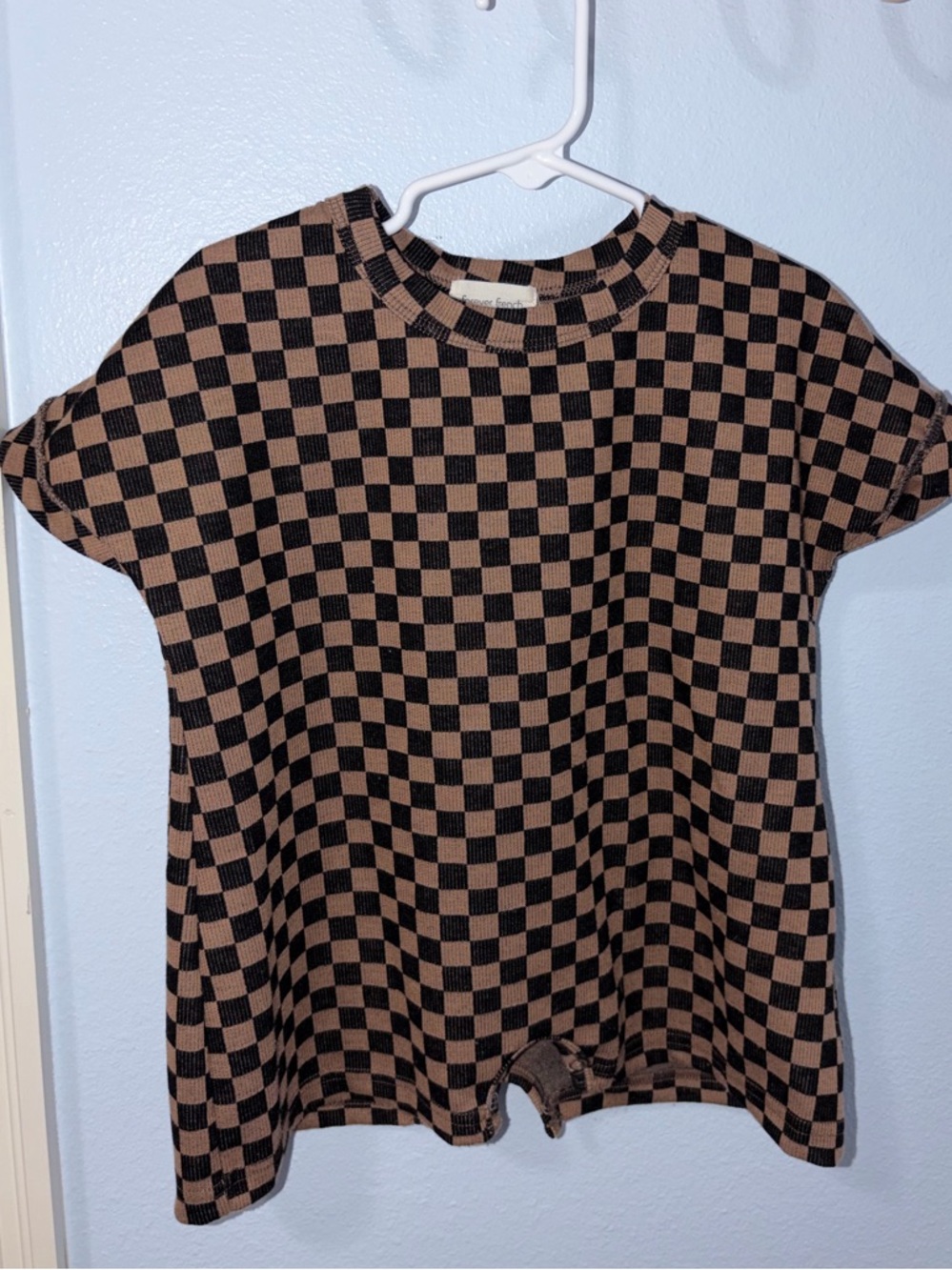 Forever French checkerboard romper